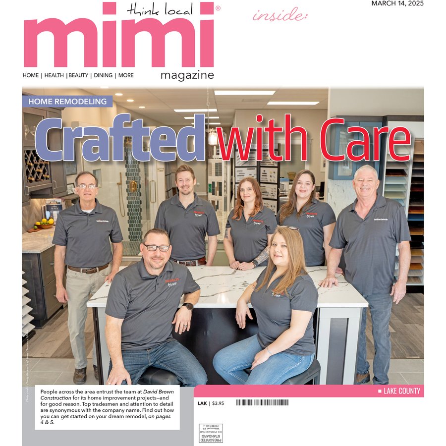 mimi magazine, "Crafted with Care" cover story on The David Brown Construction Co., March 2025